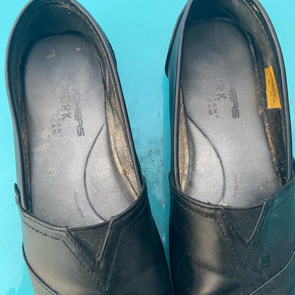 Skechers Black Slip-On Loafers: USED/PRE-OWNED/WELL WORN/OLD - Picture 8 of 12